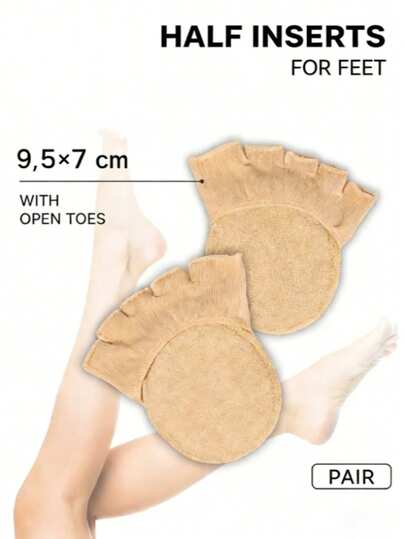 1 Pair Soft Cushioned Anti-Slip Toe Socks, Relieve Foot Pain, Lightweight Open Toe Socks Suitable For Yoga, Dance And Daily Use/Foot Pain Relief/Skin-Friendly