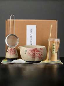 1pc/4pcs/7pcs Japanese Style Matcha Tea Set, Includes Matcha Bowl, Matcha Whisk, Matcha Cup, Stirrer, Tea Spoon, Tea Bowl Set, Matcha Preparation Tools, Sweets & Beverage Making Tools, Japanese Gift Box, Matsukawa Matcha Stirring Set, Gift For Matcha Lovers - Multicolor - View 14