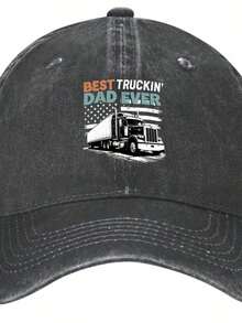 Best Truckin' Dad Ever Prints Unisex Baseball Cap Outdoor Casual Sports Sun Hats - Color 4 - View 1