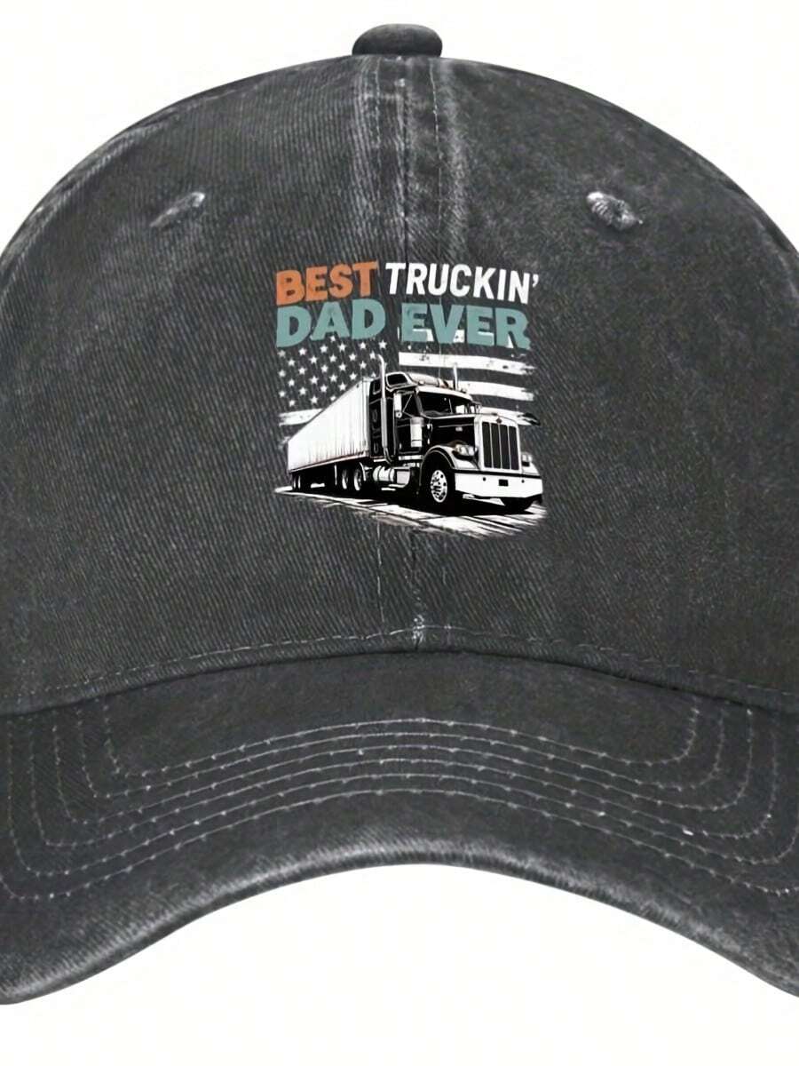 Best Truckin' Dad Ever Prints Unisex Baseball Cap Outdoor Casual Sports Sun Hats - Color 4 - View 1