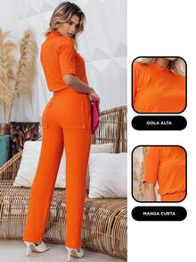 Maria do Luxo Women Two-piece Outfits - Orange - View 2