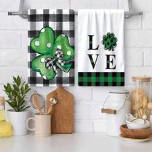 2/4条三叶草图案抹布，是圣帕特里克节礼物、装饰品的完美之选。超强吸水超细纤维材质，现代时尚，适用于烹饪、烘焙、洗碗、清洁，也可作手巾、茶巾使用。柔软且吸水性强，是厨房装饰的理想之选，也是送给邻居、妈妈、朋友的生日礼物、乔迁之喜的佳品，厨房必备，日常用品。 - 彩色 - 查看 6