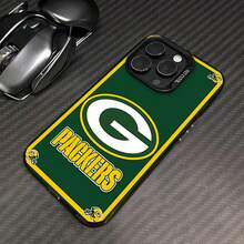 Tablero de cornhole de los Green Bay  en verde y dorado. Esta elegante funda es compatible con los modelos  17, 16, 15, 14 Pro Max, 13, 12, 11, XR y XS Plus. Fabricada en silicona TPU, ofrece protección contra golpes y caídas, además de una sensación superior. Es un regalo ideal para familiares, amigos y seres queridos, y la elección perfecta. - Negro - Ver 1