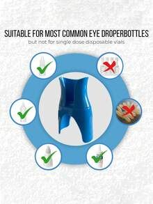 1pc Reusable Eye Drop Dispenser Adapter, Convenient For Caregivers And Families, Portable And Easy To Clean, Precise Droplet Application, Suitable For Most Eye Drop Bottles - Blue - View 5