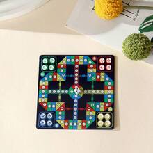 1:12 Scale Mini Flight Chess (Including 1 Chessboard, 1 Dice, 16 Chess Pieces), Miniature Flight Chess Toy, Creative Acrylic Flight Chess Model - Multicolor - View 6