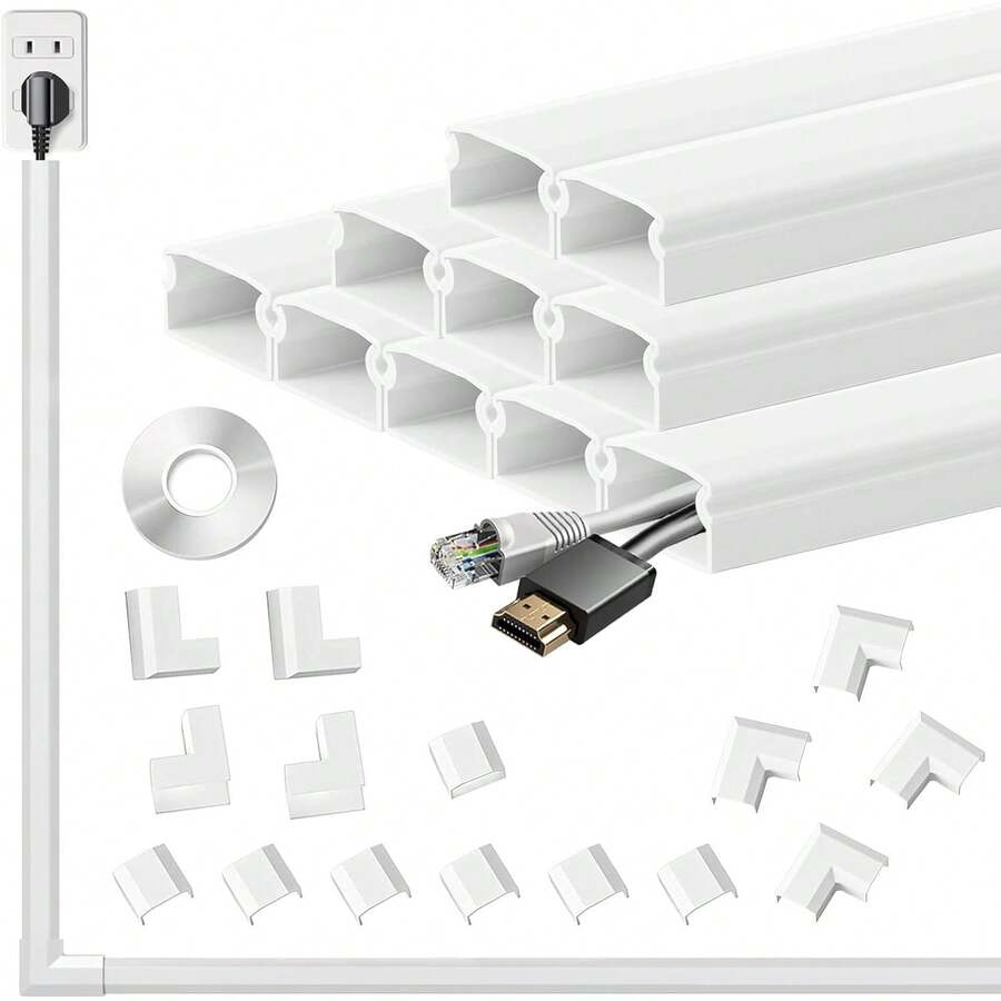 Wire Hole Covers - 1.5*0.9*40cm X 10 Books, White - View 1