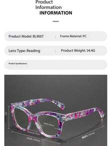 New Asymmetrical Polygon Design Glasses For Elderly 9007 - A - View 8