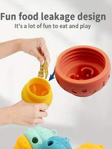 1pc Elastic Slow Feeder Pet Toy, Silicone Honeycomb Shaped Slow Feeder Bowl For Dogs & Cats, Silicone Material