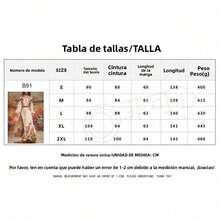 Vestido Longo de Moda para Mujer | Nueva Colección Otoño-Invierno 2026 | Estampado Posicionado | Mangas Largas | Slim Fit y Elegante | Estilo Europeo y Americano - Negro - Ver 6