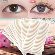 48pcs Crescent Shaped Double Eyelid Tapes, Invisible Mesh Lace Natural Breathable Double Eyelid Stickers, Eye Makeup Tools, Eye Beauty - Multicolor - View 2