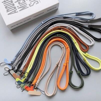 Wide Strap Phone Lanyard Necklace Strap, Crossbody Carrying Strap With Anti-Lost Clip And Cushion Pad, High-End Phone Accessory