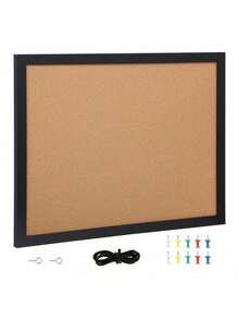 24x18 Inches Bulletin Board, Double-Sided Bulletin Board With MDF Sticker Frame, Vision Board Includes 10 Pushpins, For Display And Decoration In Office Home And School - 24'' x 18'' Double-Sided - View 8