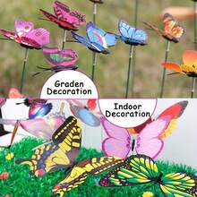 3D Lifelike Butterfly Decorations, Outdoor Garden Decor, Gardening Craft Supplies, Photography Props (Same Color Butterflies, Random Patterns) - Multicolor - View 5