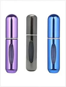 1个/2个/3个/4个/5个装 5毫升便携式迷你香水可填充喷雾瓶，配有香水泵头，适合旅行和户外使用