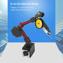 Base de soporte para indicador magnético fuerte y flexible, soporte para indicador de prueba de cuadrante con palanca - Negro - Ver 4