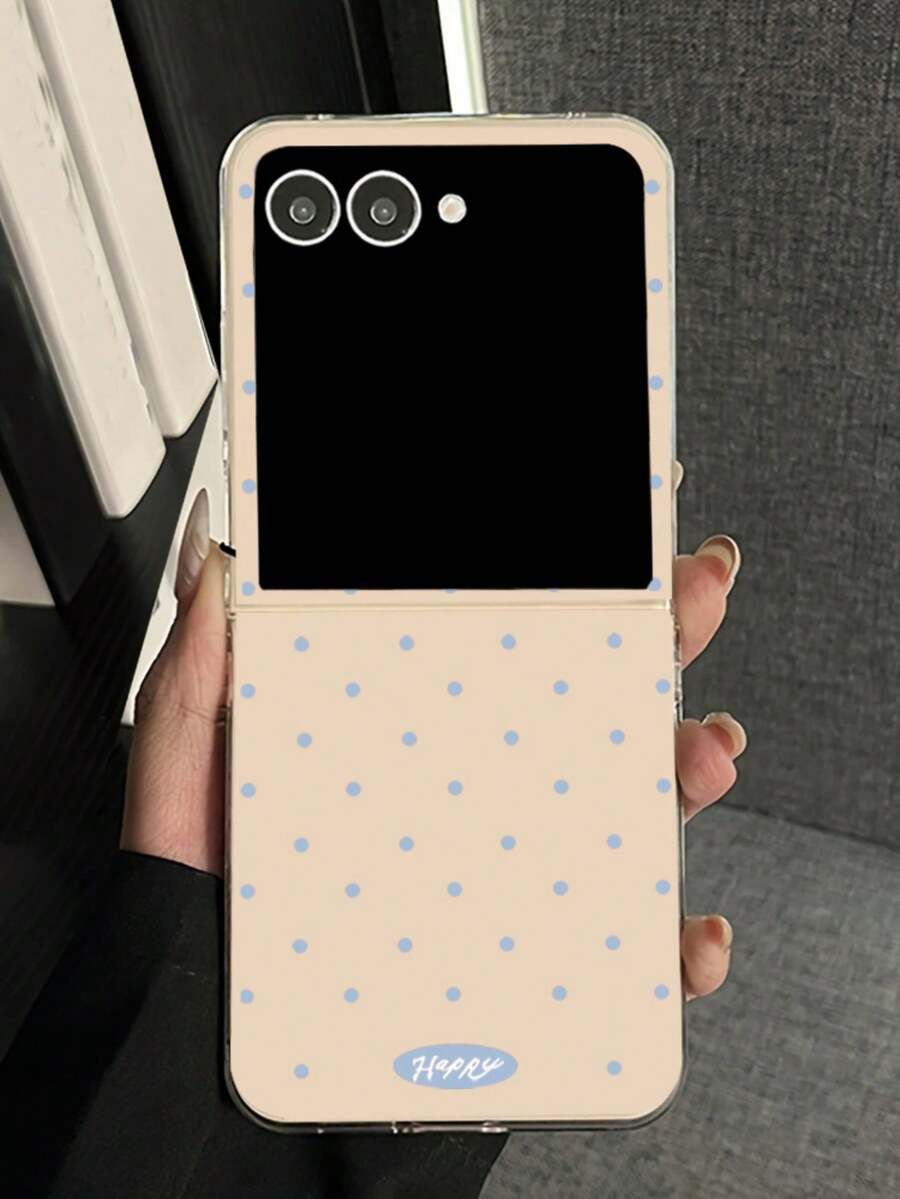 时尚糖果色波点手机壳，兼容三星 Galaxy Z Flip7、Z Flip 6、Z Flip 5、Z Flip 4、Z Flip 3 5G，送给女孩的礼物，防震后盖
