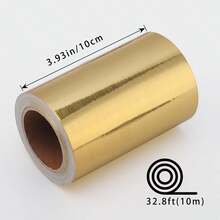 1 Roll Gold Peel And Stick Wallpaper Border,Room Decor PVC Self Adhesive Removable Contact Paper,Wallpaper Peel And Stick,Waterproof Mirror Frame Sticker For Bathroom, Bedroom Decor Wallpaper Kitchen Decor And DIY Decor Wall Sticker - Multicolor - View 10