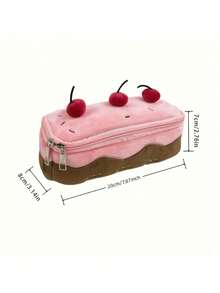 1PC Pink Creative Pencil Case, Multifunctional Pink Creative Organizer Bag, Makeup Bag, Pencil Pouch, Large Capacity Portable Stationery Storage Bag, Girls' Pencil Case, Perfect For School, Students, Travel, Desktop Organization, Stationery Storage Bag! Suitable For School, Travel, Desktop Organization, And More-Ideal For Students And Stylish Girls Alike. Perfect As A Back-To-School Gift For Kids, Valentine's Day Present For Besties, Or Birthday Gift For Classmates-Thoughtful And Practical. Lightweight And Portable With Compartmentalized Storage, This Little Gift Brightens Studies And Daily Life, Making Tidiness And Organization A Habit. - 粉色 - 查看 4