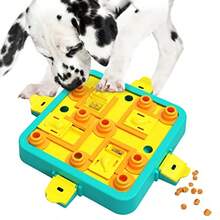 Dog Puzzle Toy Level 3 In 1 Interactive Dog Toys For Boredom Funny Cognitive Dog Toy For IQ Training Brain Stimulating Games Treat Dispensing Toy For Smart Large Medium Smart Dogs - Xanh và vàng - Xem 2