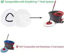 Mop Replacement Head - 4 Pack EasyWring Mop Refills Compatible With Triangle Spin Mop - Microfiber Mop Easy Cleaning Floor Head Mop For Floor Cleaning Includes 1 Rotating Mop Base - ColorC - 查看 7