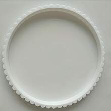 白色圆形波浪纹托盘，现代风格中心装饰托盘，多用途托盘，适用于家居、客厅、餐厅、厨房、浴室，亦可作为圣诞礼物。 - 彩色 - 查看 6