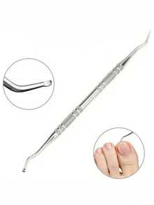 3pcs Stainless Steel Foot Care & Nail Grooming Kit - Includes Angled File And Double-Sided Nail Clipper - Multicolor - View 2