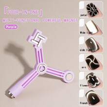 Nail Art Multifunctional 4-In-1 Magnetic Glass Bead Cat Eye Gel Polish Professional Strong Magnet Tool - Pink - View 7