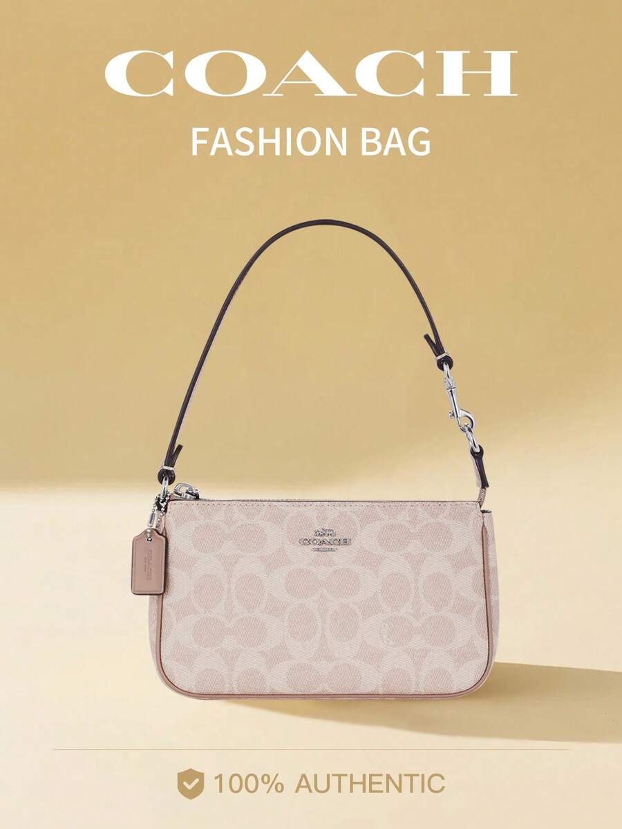 Coach Nolita 19 Mahjong Wallet Bag Shoulder Bags For Women Purses Small Handbag Clutch Bag - Sand and Pink - View 1