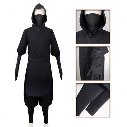 -Kostüm Nachtwanderkleidung Männer und Frauen Kampfkunst Diebe Banditen Krieger Schwarze Kleidung Set Performance Outfit