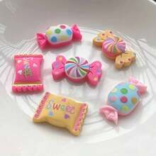 Assorted Candy Shaped Resin Decorations, Suitable For Scrapbooking, DIY Crafts And Phone Decoration, Food & Beverage Theme - Colorful Sweet Convex Gems, Can Be Used For Creative Projects - Randomly Mix Colors - View 2