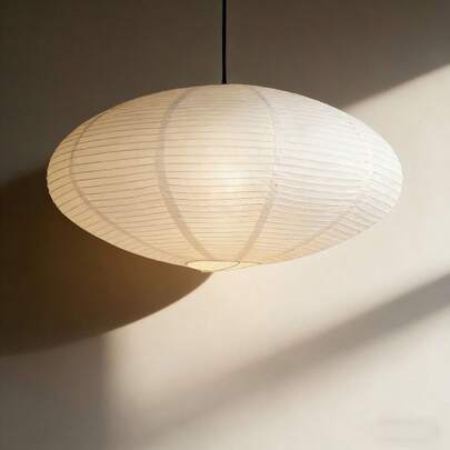 1 st vit oval papperslykta lampskärmsset, papperslykta pendellampskärm, kinesisk vikbar design, lämplig för vardagsrum, sovrum, taklampa, festdekor