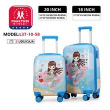 MARKTOMI - ABS Luggage Set (18" + 20") This Set Includes One 20" And One 18" Suitcase, Both Made Of Lightweight And Durable ABS. With Fun Designs And Vibrant Colors, They Are Ideal For Students. Both Have 360° Double Spinner Wheels For Smooth Movement. Unlike Suitcases With Single Wheels, They Glide In All Directions And Are Easy For Students To Maneuver. The Interior Is Compartmentalized And Includes Elastic Straps To Keep Contents Organized. They Also Feature An Adjustable Telescopic Handle And An Integrated Combination Lock. Perfect For Family Trips, School Excursions, And As Carry-On Luggage. - L37-10-58 - 查看 2