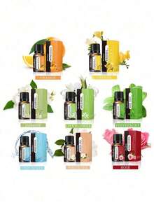 6pcs Essential Oil Refill, Made From Pure Essential Oils, Suitable For Aromatherapy, Humidifiers, Car Diffusers, Fragrance Lamps, Candle Making, Air Purification, Freshening, Valentine's Day & Wedding Supplies