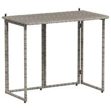 VidaXL Table de jardin pliante gris 90 x 51 x 75 cm polyrotin