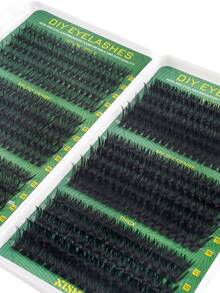 600片D型卷翘蓬松单根假睫毛套装，包含睫毛胶、定型液、睫毛刷、镊子，打造经典逼真自然妆效，浓密蓬松混合款，新手友好型假睫毛套装，睫毛嫁接套装，大容量DIY分段式假睫毛套装，持久轻盈假睫毛套装，睫毛图册+镊子+睫毛嫁接胶水，居家DIY，适合日常、晚宴、婚礼妆容。 - 彩色 - 查看 9