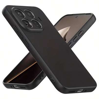 黑色磨砂手机壳，兼容红米、三星Galaxy、荣耀、OPPO等手机。防震、防摔、保护套