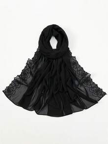 1 Stück Kamelien-Spitzen-Chiffon-Schal, Tuch, Umhang, weich, leicht, vielseitig einsetzbar, geeignet für Lässig, Formal, Reisen, Büro, Hochzeit, Valentinstag Geschenk - Verschiedenfarbig - Übersicht 19