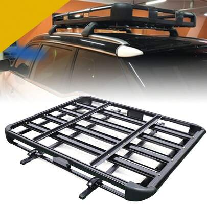 Roof Basket Car Roof Holder Roof Gepcktrger Universal Gepcbasket Aluminum Black