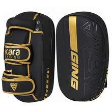 GINGPAI Professional Muay Thai Kick Pad, MMA Sparring Taekwondo Leg Target, Boxing Punching Bag Training Equipment, Curved Kick Shield - Multicolor - View 10