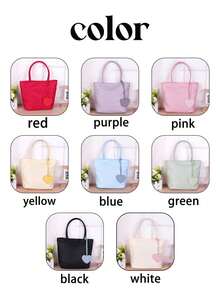 Custom Embroidered Handbags, Personalized Embroidered Handbags, Dopamine-Inducing Handbags, Student Essentials Bags, Lightweight And Portable, Perfect Gifts For Girlfriends, Best Friends, Or Bridesmaids. Customized Gift Bag - Multicolor - View 6