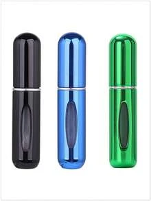 1个/2个/3个/4个/5个装 5毫升便携式迷你香水可填充喷雾瓶，配有香水泵头，适合旅行和户外使用