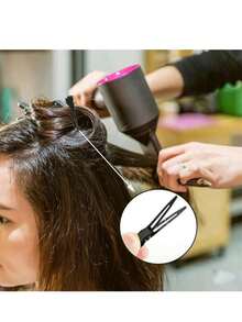 30pcs Women's Fashion Simple Convenient Y2K Style 1.8in Alloy Black Hollow Hair Clips, Suitable For Women's Daily Hairstyling In Salons, Hair Clips, Duck Clips, Hair Accessories, Claw Clips, Hair Slide, Hair Barrettes - Black - View 5