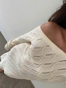 Women's Sexy Off-Shoulder Hollow Out Knit Bodycon Dress, Summer Dress, Women's Summer Dress, Summer Outfit, Summer Holiday Outfit, Women's Casual Dress, Casual Dress - Apricot - View 3