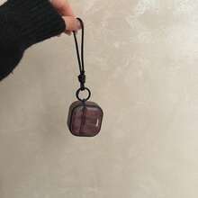 Vintage Magnetic Leather Gradient Amber + Black Cord Earphone Case Compatible With AirPods Pro 2, Cute Minimalist Design For AirPods 3/4, 1/2 Protective Cover