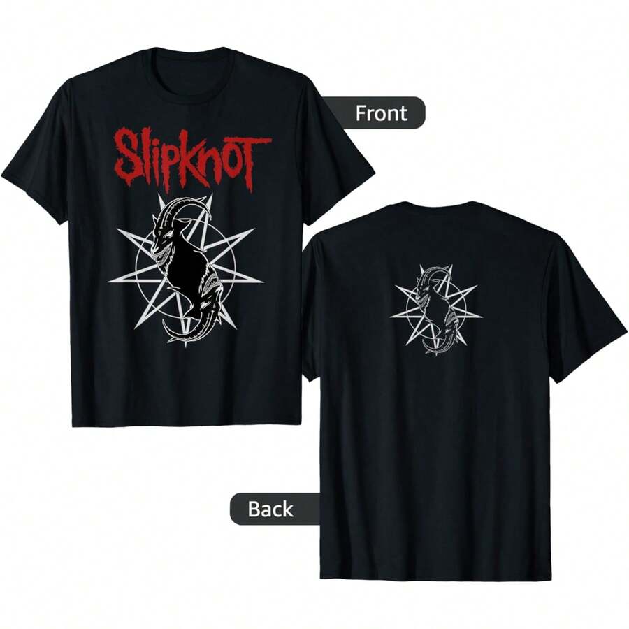 ASlipknot Goat Star Logo T-Shirt - Black - View 1