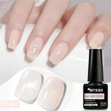 Mtssii 6pcs 7ml Nude Pink Jelly Crystal Gel Nail Polish Set Acrylic Translucent Nude With Sheer Ice Clear Effect Nail Glue Spring Summer Semi Permanent UV Gel Varnish Diy French Manicure Nail Art For Home Salon Gift For Women - 彩色 - 查看 4