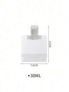 1/5/10个装旅行分装袋，化妆品乳液瓶样品袋，便携式透明洁面乳分装瓶，洗发水可填充，乳液分装袋，化妆品可填充扁平口袋旅行瓶套装 1.01盎司/1.69盎司/3.38盎司，旅行必备品 - 彩色 - 查看 7