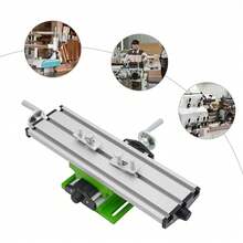 Mini Multifunctional Worktable, Milling Worktable, Portable And Adjustable Design, Suitable For Mini Bench Drills And Electric Drill Stands - White+Green - View 7