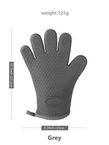 One Silicone Heat-Resistant Glove (Not A Pair), Featuring A Non-Slip Texture And Convenient Hanging Loop, Thickened Heat-Resistant Design For Effective Burn Prevention, Suitable For Various High-Temperature Scenarios Such As Baking, Grilling, Frying, And Microwave Cooking, Fits The Hand Shape, Is Easy To Clean And Heat-Resistant, Making It A Practical Choice For Home Kitchens, Baking Enthusiasts And Restaurant Chefs. - Multicolor - View 15