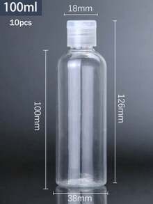 1/5/10/15pcs 30/50/100ml Refillable Clear Plastic Bottles, Portable Travel Containers, Refillable Cosmetic Containers